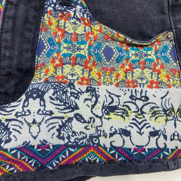 SHEIN Multicolor Patterned Jean Shorts - Picture 2 of 8